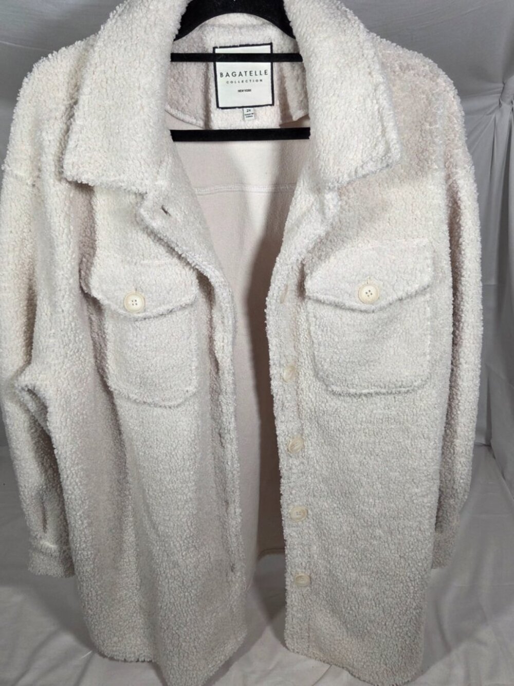 2x White Sherpa jacket (Bagateele)